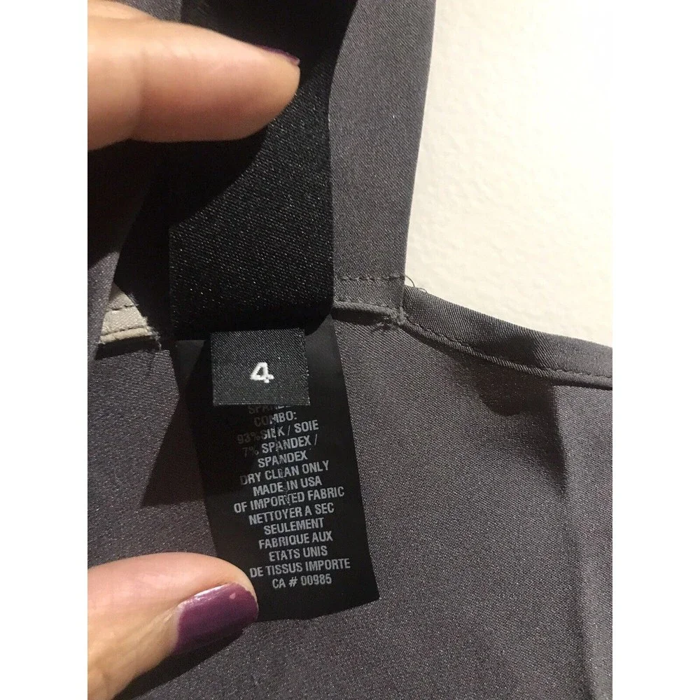 EUC ZERO + MARIA CORNEJO Silk Asymmetrical Maxi Dress Sz 4 - Picture 6 of 7